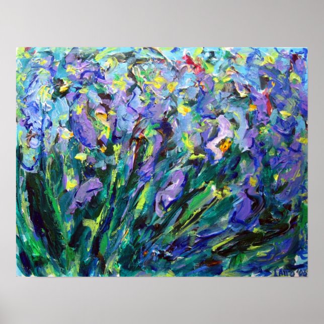 Abstract Iris Flower Fine Art Poster Prints (Front)