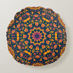Abstract islamic pattern, arabian style. Seamless Round Cushion