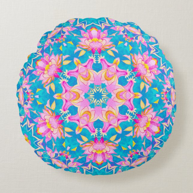 Abstract islamic pattern in arabian style. Seamles Round Cushion (Front)
