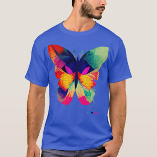 Abstract isometric fractal butterfly in risograph  T-Shirt