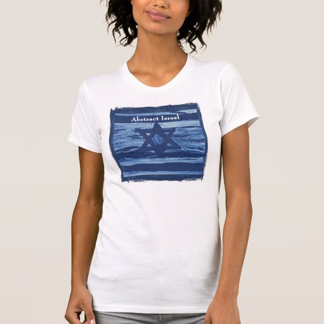 ABSTRACT ISRAEL BLUE T-Shirt (Front)