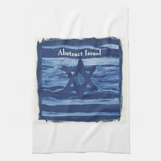 ABSTRACT ISRAEL BLUE TEA TOWEL