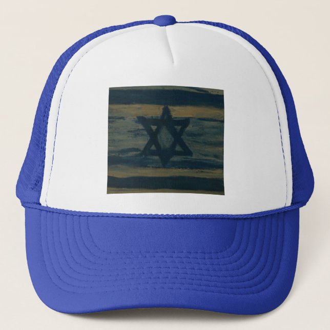abstract israel trucker hat (Front)