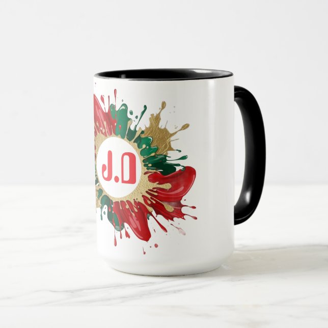 Abstract Italian Color Splash Mug (Front Right)