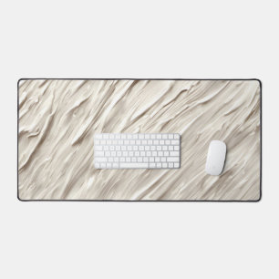 Abstract Ivory Texture Desk Mat