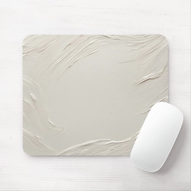 Abstract Ivory Texture Mouse Mat (With Mouse)