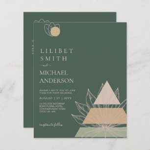 Abstract Japandi Scandinavian Geometric Wedding