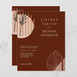 Abstract Japandi Scandinavian Geometric Wedding