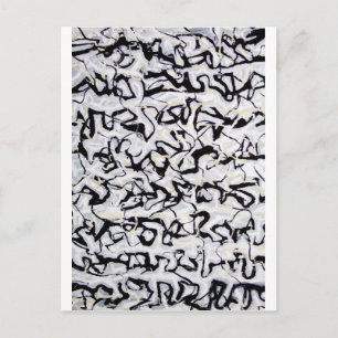 Abstract Japanese Calligraphy Postcard