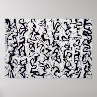 Abstract Japanese Calligraphy Poster
