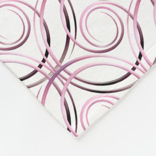 abstract japanese circles pattern fleece blanket