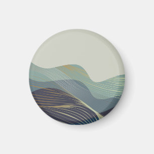 Abstract Japanese landscape Magnet