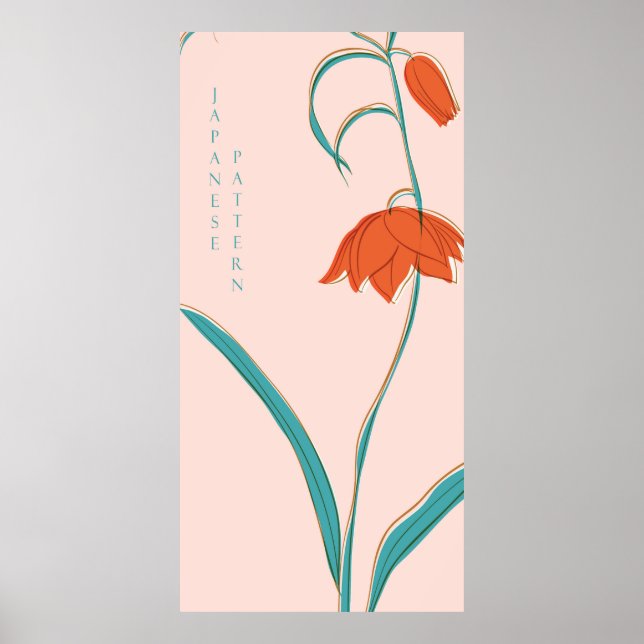 Abstract Japanese Pattern Poster (Front)