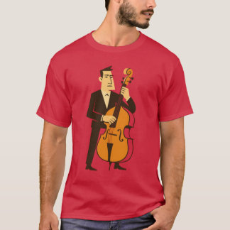 Abstract Jazz Cellist Art – Modern Musician Graphi T-Shirt