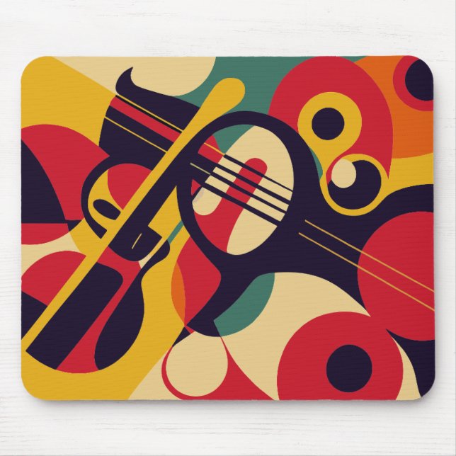 abstract, jazz, music mouse mat (Front)