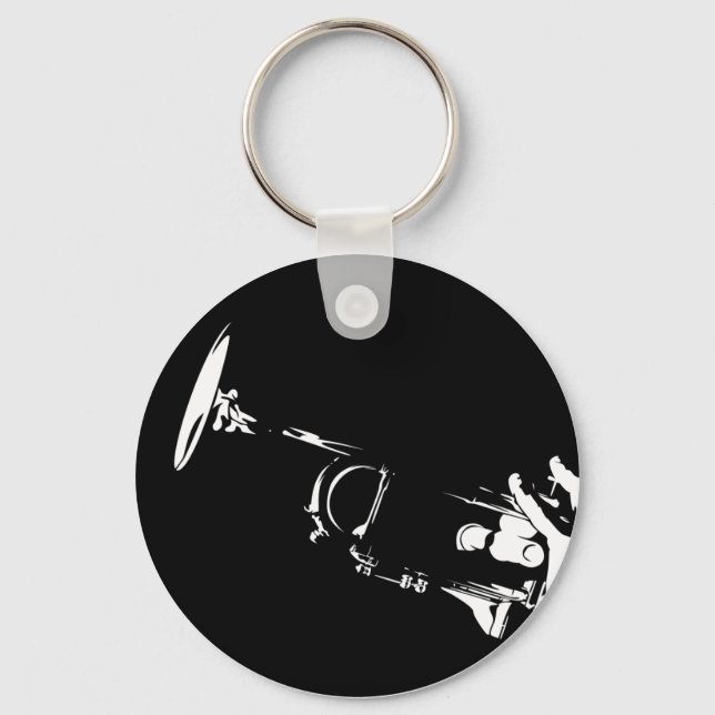 Abstract Jazz Trumpet Keychain (Front)