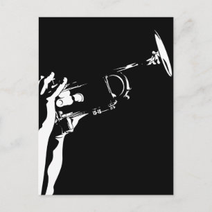 Abstract Jazz Trumpet Postcard