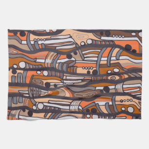 Abstract Jazzy Earth Tones Towel