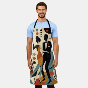 Abstract Jazzy Martinis and Dancing Cocktail Party Apron