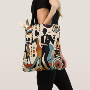 Abstract Jazzy Martinis and Dancing Cocktail Party Tote Bag