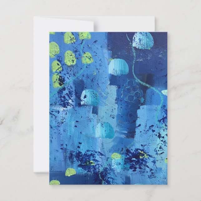 Abstract Jellyfish Note Card (Front)