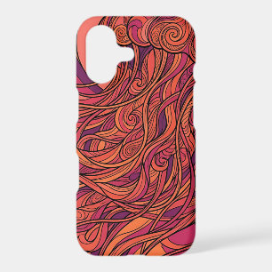 Abstract Jellyfish Sunset Orange iPhone Cases