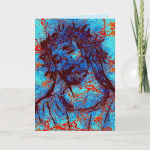 abstract jesus greeting card