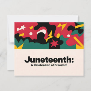 Abstract Juneteenth A Celebration of Freedom Desi Holiday Card
