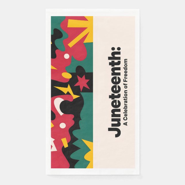 Abstract Juneteenth A Celebration of Freedom Desi Napkin (Front)