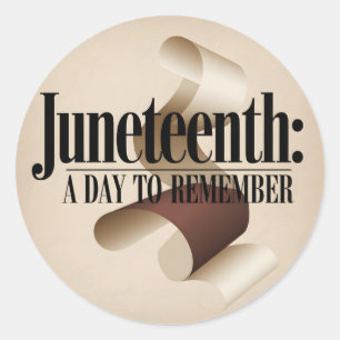 Abstract Juneteenth A Day to Remember Classic Round Sticker