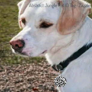 Abstract Jungle   Pet Tag