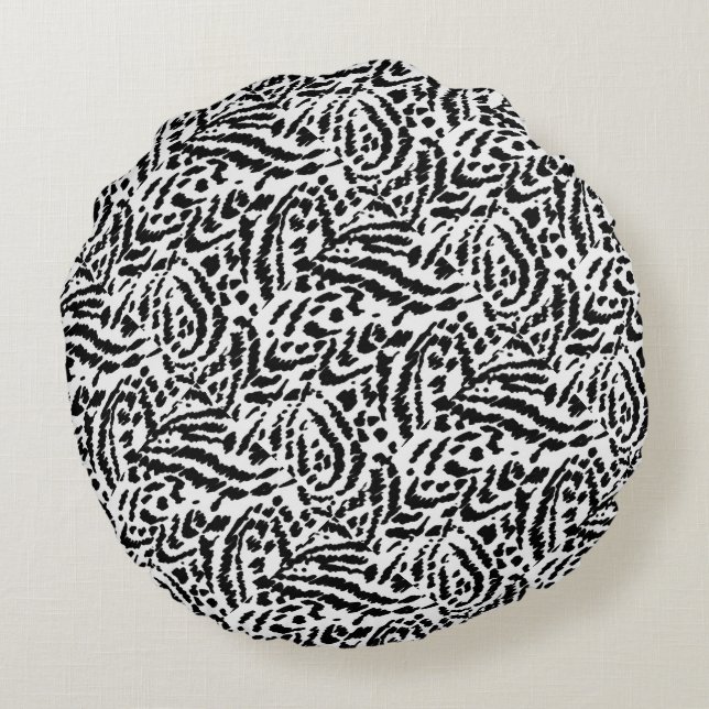 Abstract Jungle Round Cushion (Back)
