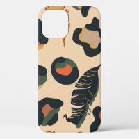 Abstract jungle seamless pattern,wild animal backg