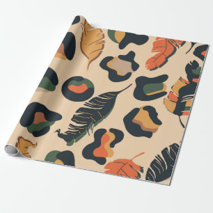 Abstract jungle seamless pattern,wild animal backg wrapping paper