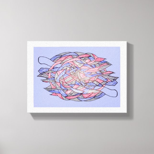 Abstract Kaleidoscope Burst Canvas (Front)