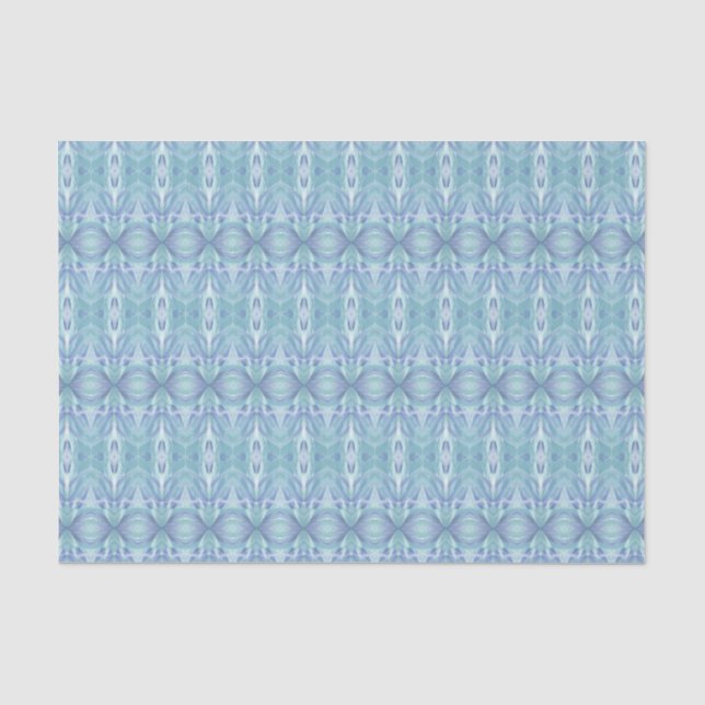 Abstract Kaleidoscope Pattern Blue Tissue paper (Front)