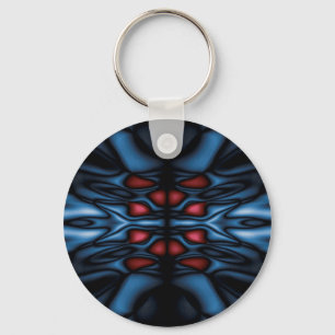 Abstract kaleidoscope pattern key ring