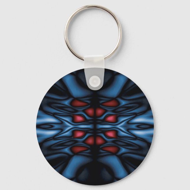 Abstract kaleidoscope pattern key ring (Front)
