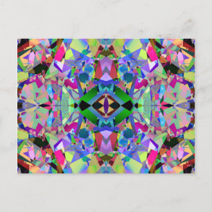 Abstract Kaleidoscope Pattern Postcard