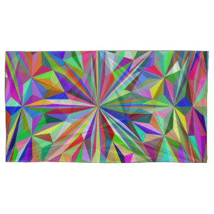 Abstract kaleidoscope pillowcase
