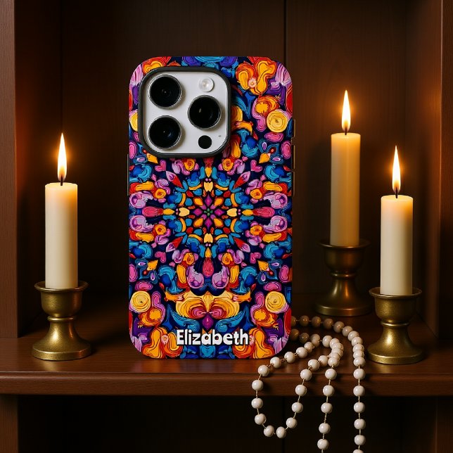 Abstract Kaleidoscopic Pattern with Vivid Symmetry Case-Mate iPhone Case (Creator Uploaded)