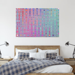 Abstract Kaleidoscopic Retro Boomerang Waves Canvas Print