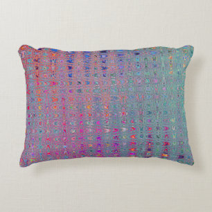 Abstract Kaleidoscopic Retro Boomerang Waves Decorative Cushion