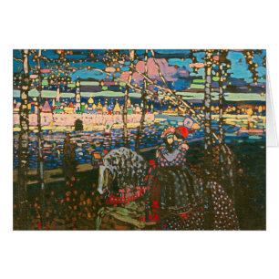 Abstract Kandinsky Riding Couple Colourful