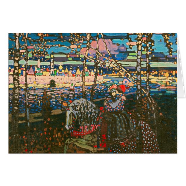 Abstract Kandinsky Riding Couple Colourful (Front Horizontal)