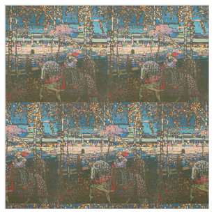 Abstract Kandinsky Riding Couple Colourful Fabric