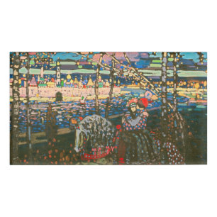 Abstract Kandinsky Riding Couple Colourful Name Tag