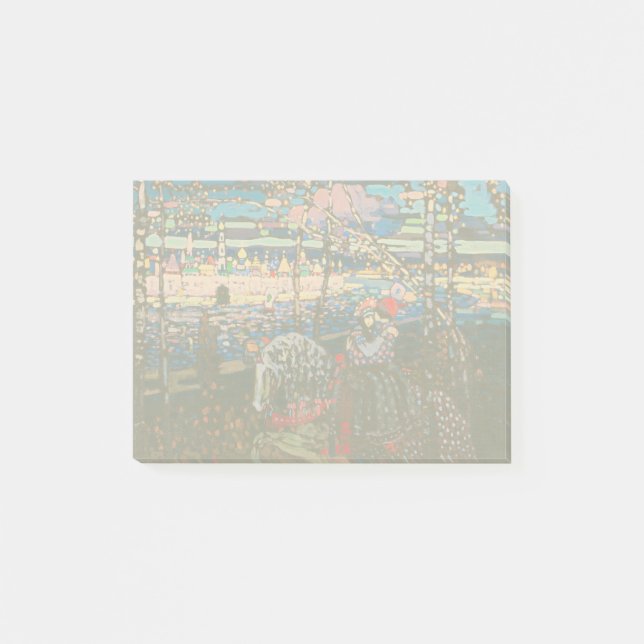 Abstract Kandinsky Riding Couple Colourful Post-it Notes (Front)