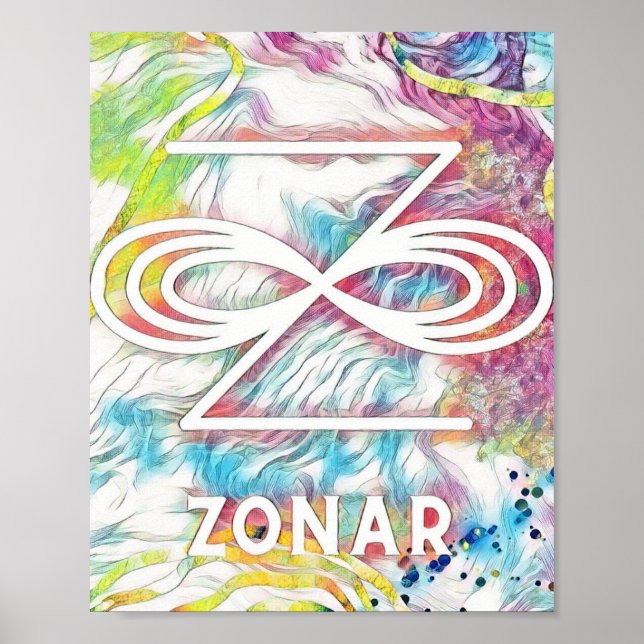 Abstract Karuna Reiki Zonar Poster (Front)