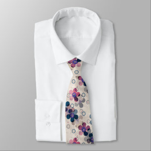 Abstract kids cute cartoon flowers floral retro de tie
